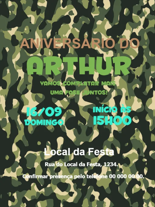 convite Aniversário camuflado exercito convite Aniversário camuflado exercito