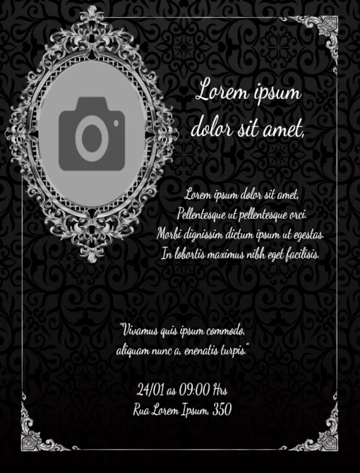 Convite Classico Luto