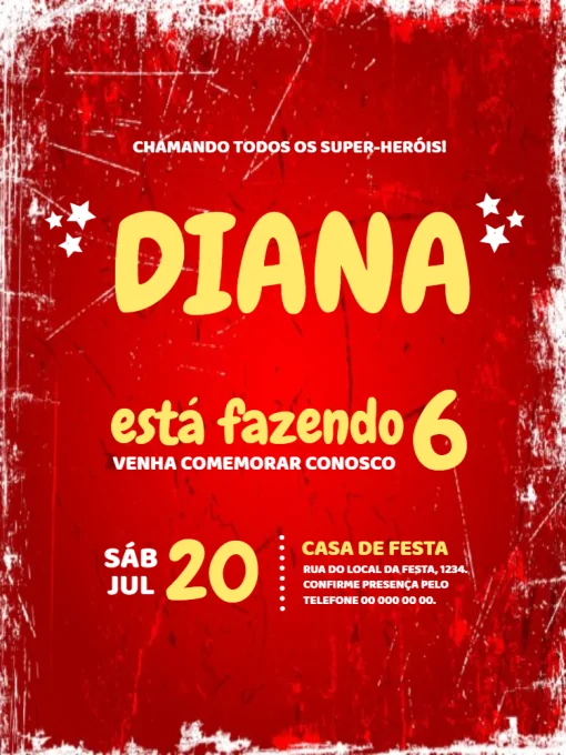 Convite Aniversário Mulher Super Heroina Convite Aniversário Mulher Super Heroina