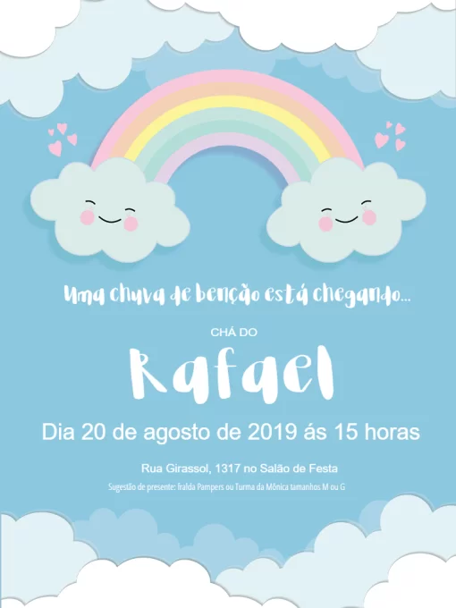 Convite chuva de amor Convite chuva de amor
