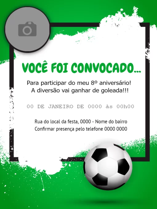 Convite De Aniversário De Criança Futebol Convite De Aniversário De Criança Futebol