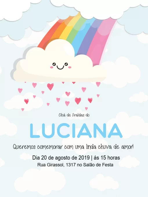 Convite chuva de amor Convite chuva de amor