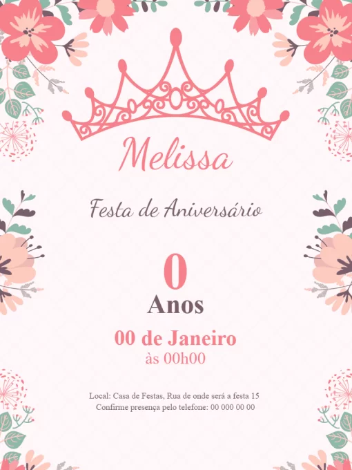 Convite Aniversário Princesa Convite Aniversário Princesa