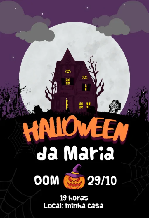 Convite virtual halloween Convite virtual halloween