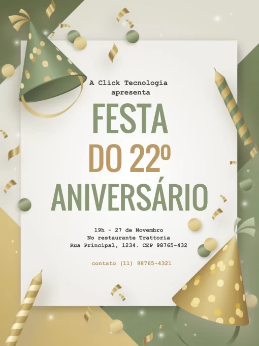 Convite De Aniversário De Empresa Convite De Aniversário De Empresa