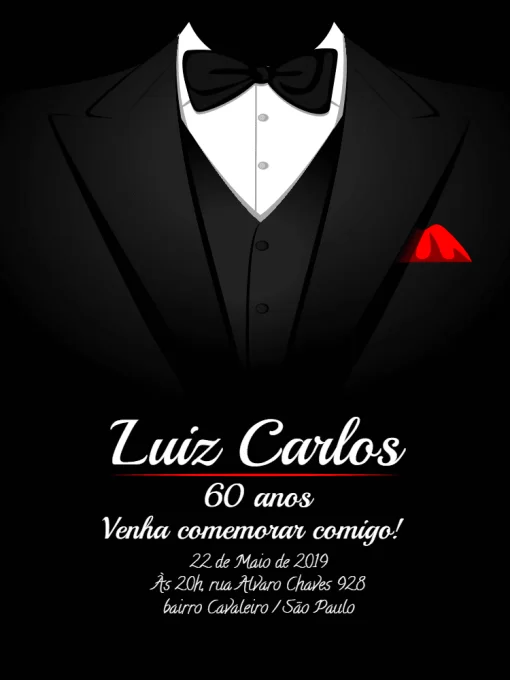 Convite Black Tie Convite Black Tie