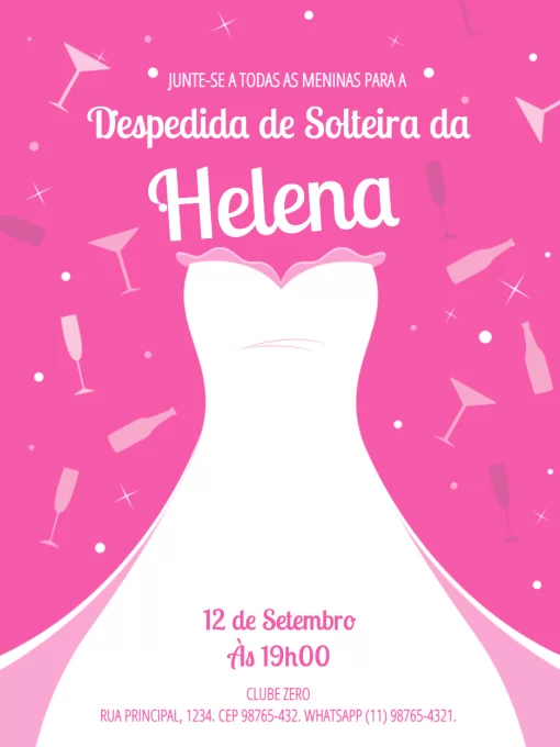 Convite De Despedida De Solteira Vestido De Noiva Convite De Despedida De Solteira Vestido De Noiva