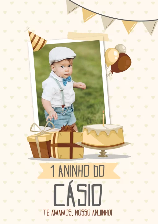 Cartaz De Aniversário 1 Ano Com Foto Cartaz De Aniversário 1 Ano Com Foto