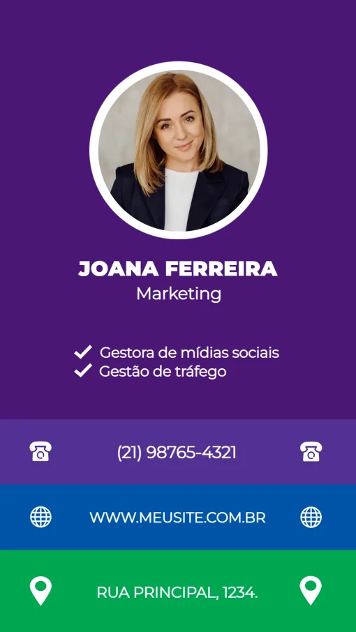 Cartão de Visita Digital - Marketing Cartão de Visita Digital - Marketing