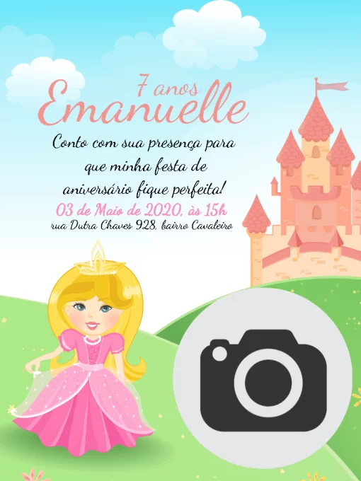 Convite Aniversário princesa Convite Aniversário princesa