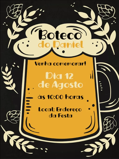 Convite boteco Convite boteco