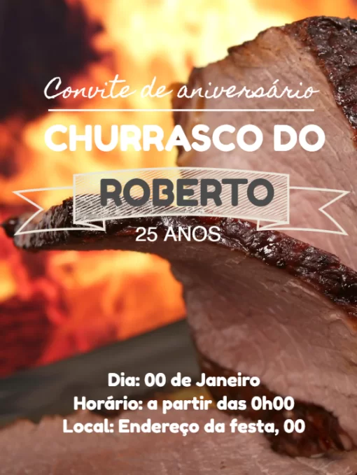 Convite de aniversário churrasco Convite de aniversário churrasco