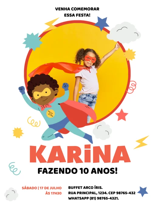 Convite De Aniversário Super Herói Com Foto Lúdico Convite De Aniversário Super Herói Com Foto Lúdico