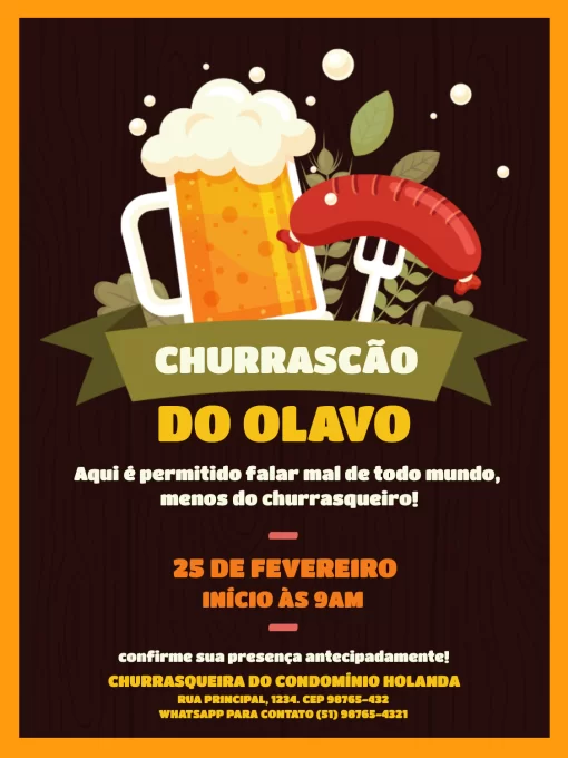 Convite Engraçado Para Churrasco Escuro Convite Engraçado Para Churrasco Escuro