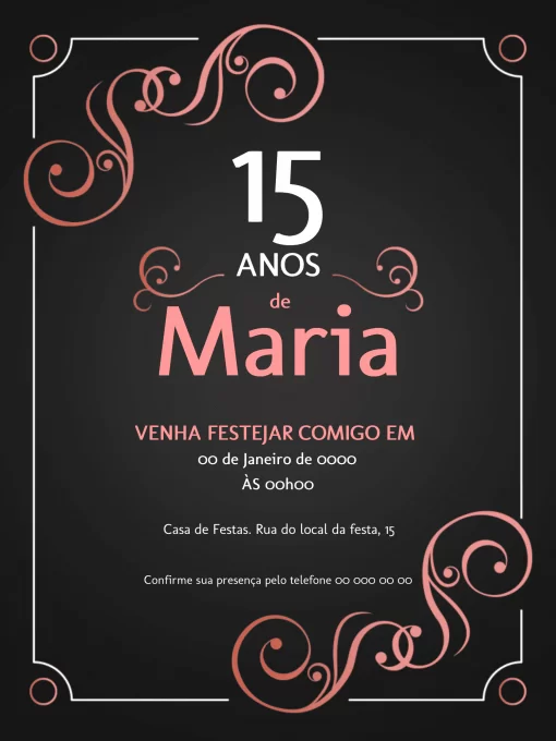 Convite Aniversário 15 anos