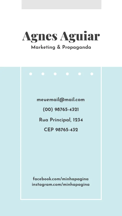 Cartão de Visita Digital - Marketing e Propaganda