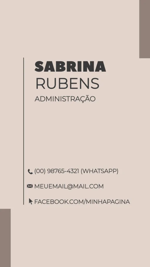 Cartão de Visita Digital - Administração