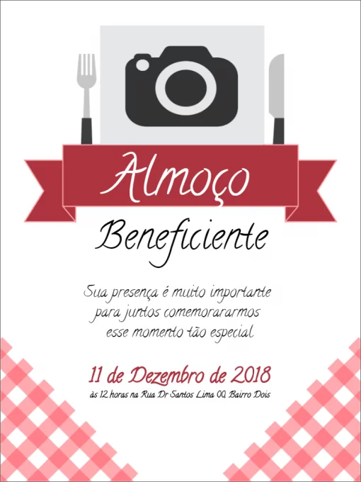 Convite Almoço Convite Almoço