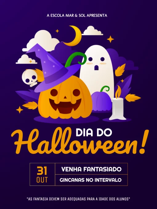 Convite De Halloween Infantil Convite De Halloween Infantil