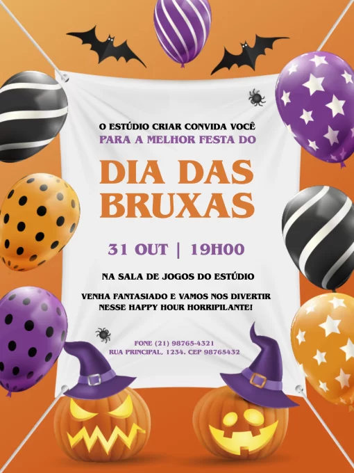 Convite Virtual Dia Das Bruxas Convite Virtual Dia Das Bruxas