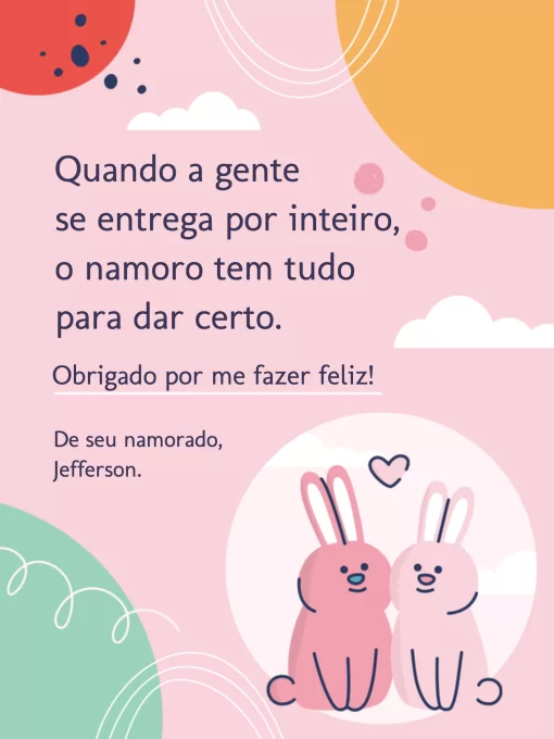 Cartão De Comemoração De Namoro Rosa Cartão De Comemoração De Namoro Rosa