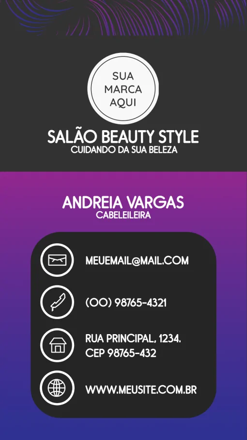 Cartão de Visita Digital - Cabeleileira