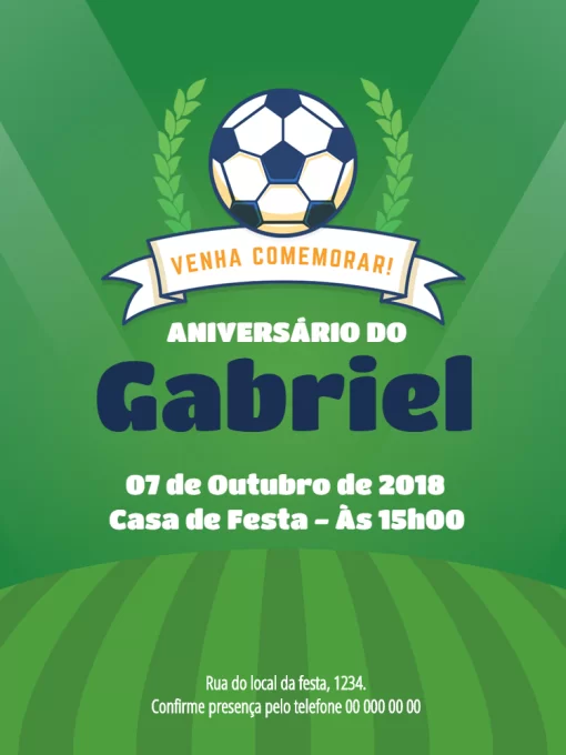 Convite Futebol Convite Futebol