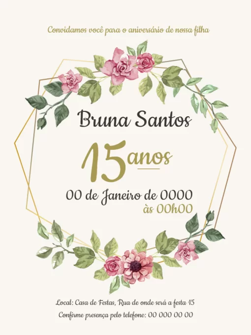 Convite 15 anos Convite 15 anos