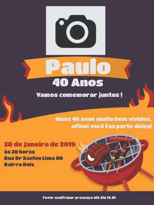 Convite Aniversário Churrasco Convite Aniversário Churrasco