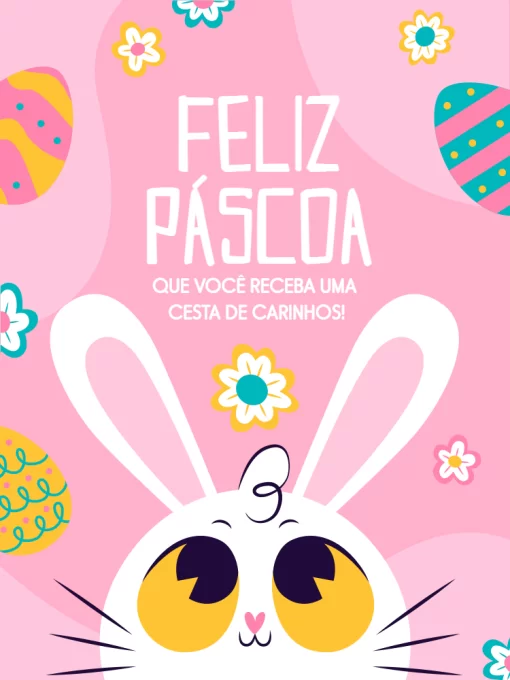 Cartões de Feliz Páscoa Para Imprimir Divertido