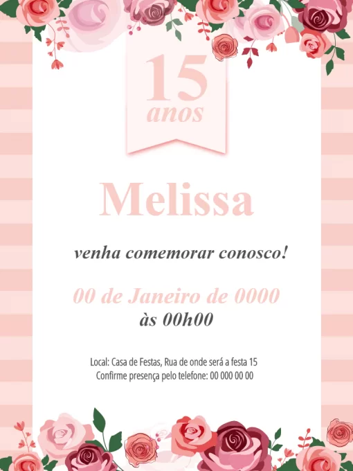 Convite 15 anos Convite 15 anos