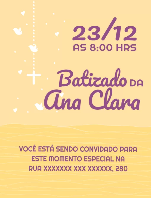 Convite Batizado Menina Convite Batizado Menina