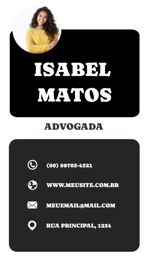 Cartão de Visita Advogada