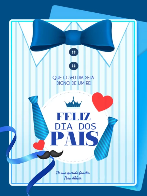 Cartão dia Dos Pais gravata Para Editar