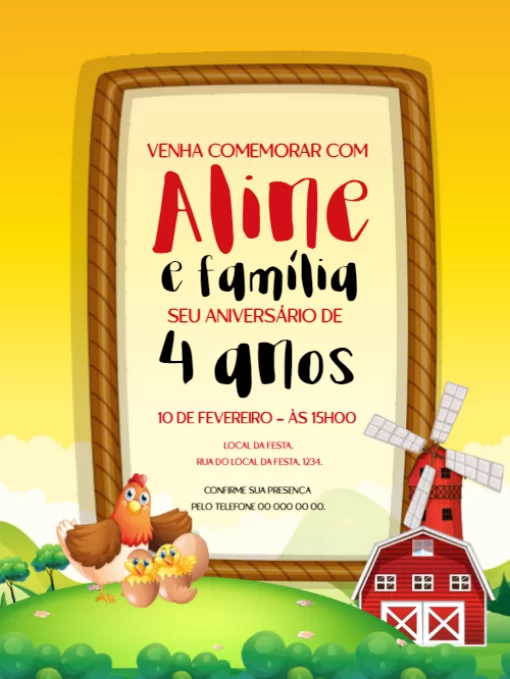Convite Aniversário fazendinha  Convite Aniversário fazendinha