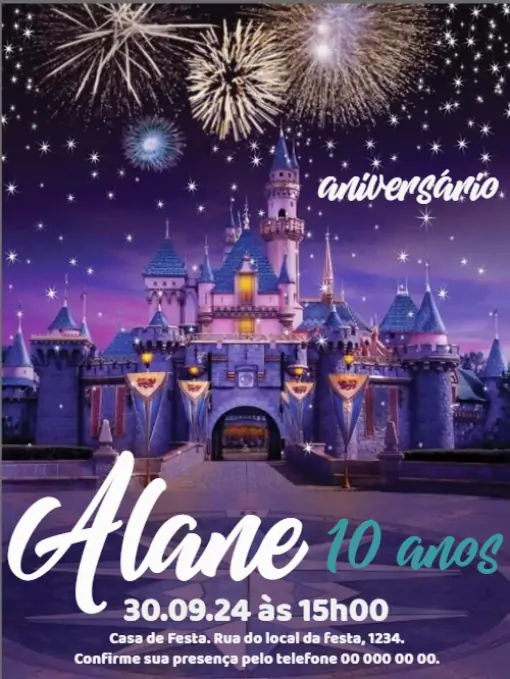 Convite Aniversário castelo Princesa   Convite Aniversário castelo Princesa