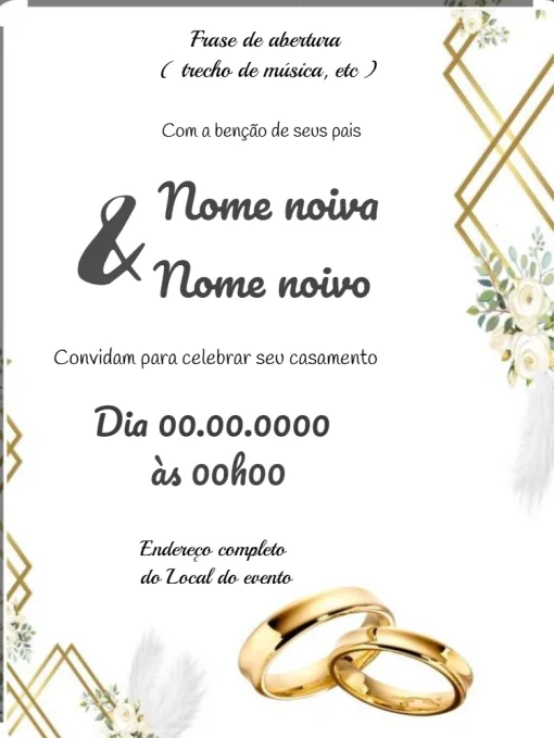 Convite Casamento confirmação presença Convite Casamento confirmação presença
