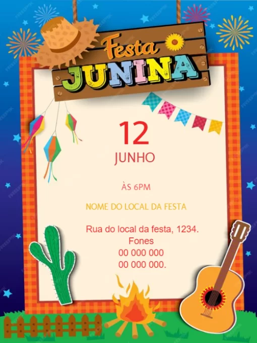 Convite Festa Junina legal  Convite Festa Junina legal