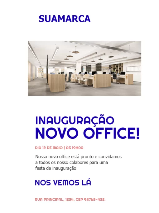 Convite Para Empresa Fundo Branco com Foto Convite Para Empresa Fundo Branco com Foto