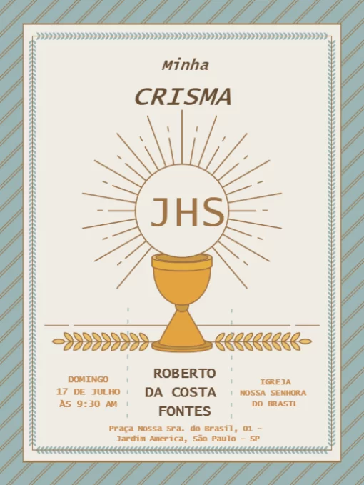 Convite Para Crisma