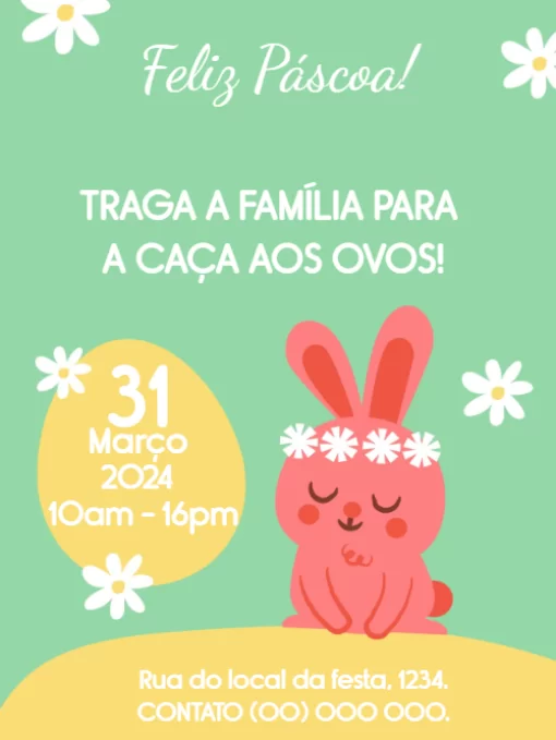 Convite Páscoa para Amigos coelho  Convite Páscoa para Amigos coelho